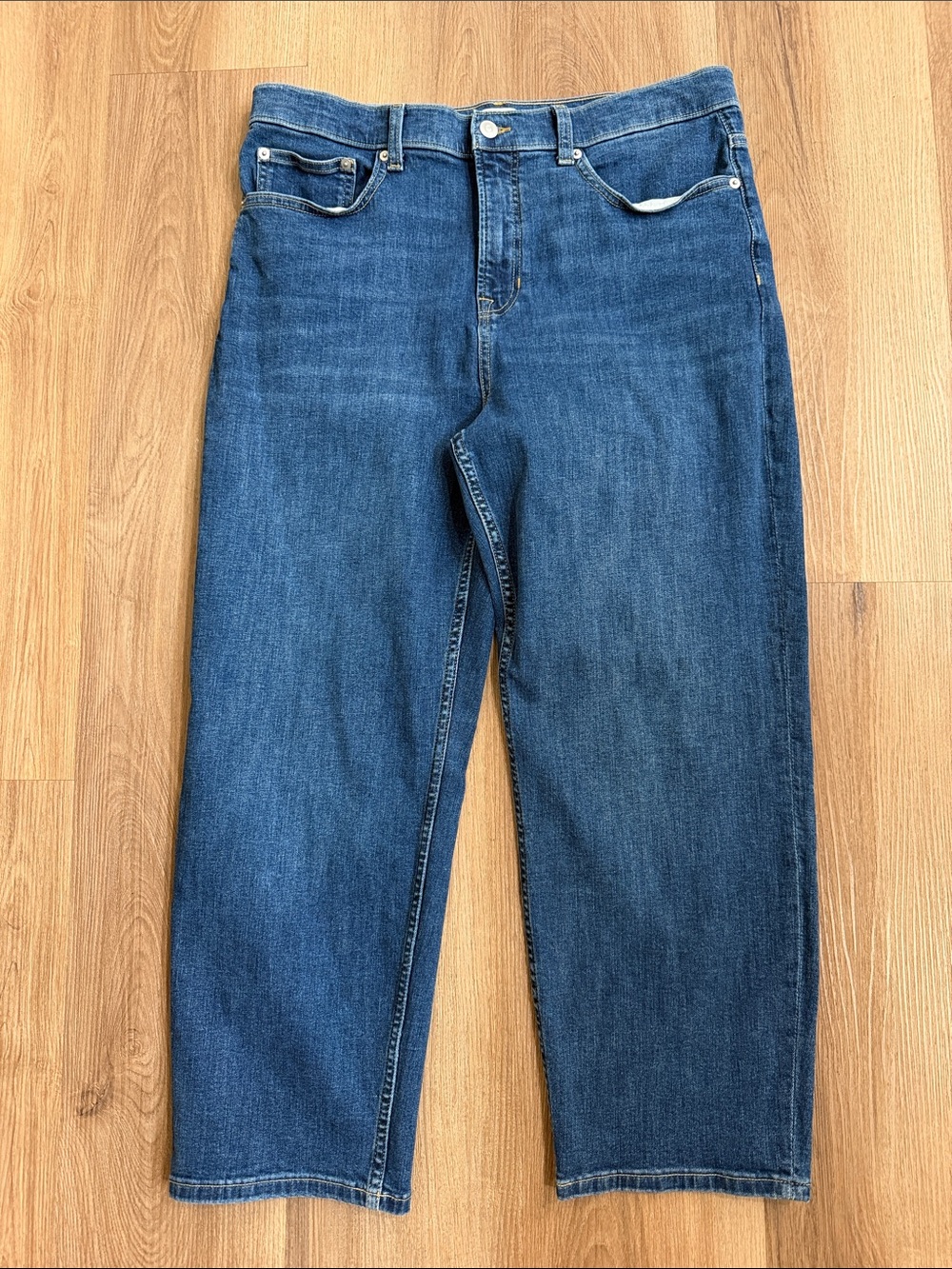 Spanx Barrel Leg Jeans Stretch Denim Size Large or 12